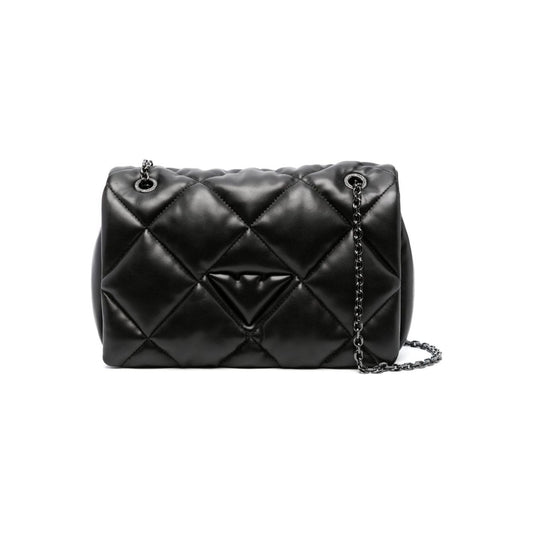 Emporio Armani logo-charm quilted shoulder bag Black Shoulder Emporio Armani