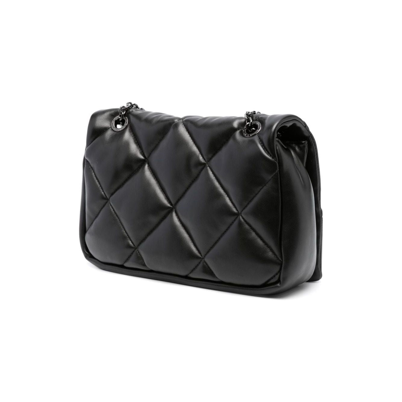 Emporio Armani logo-charm quilted shoulder bag Black Shoulder Emporio Armani