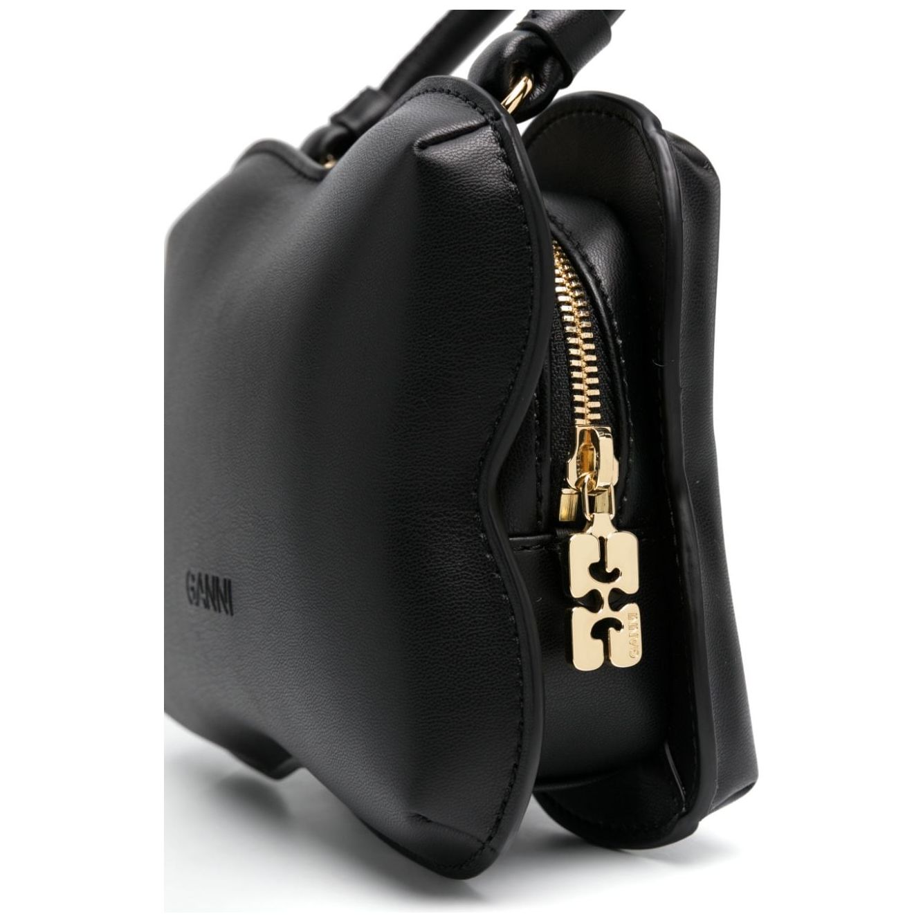 GANNI black recycled leather Bag Shoulder Ganni