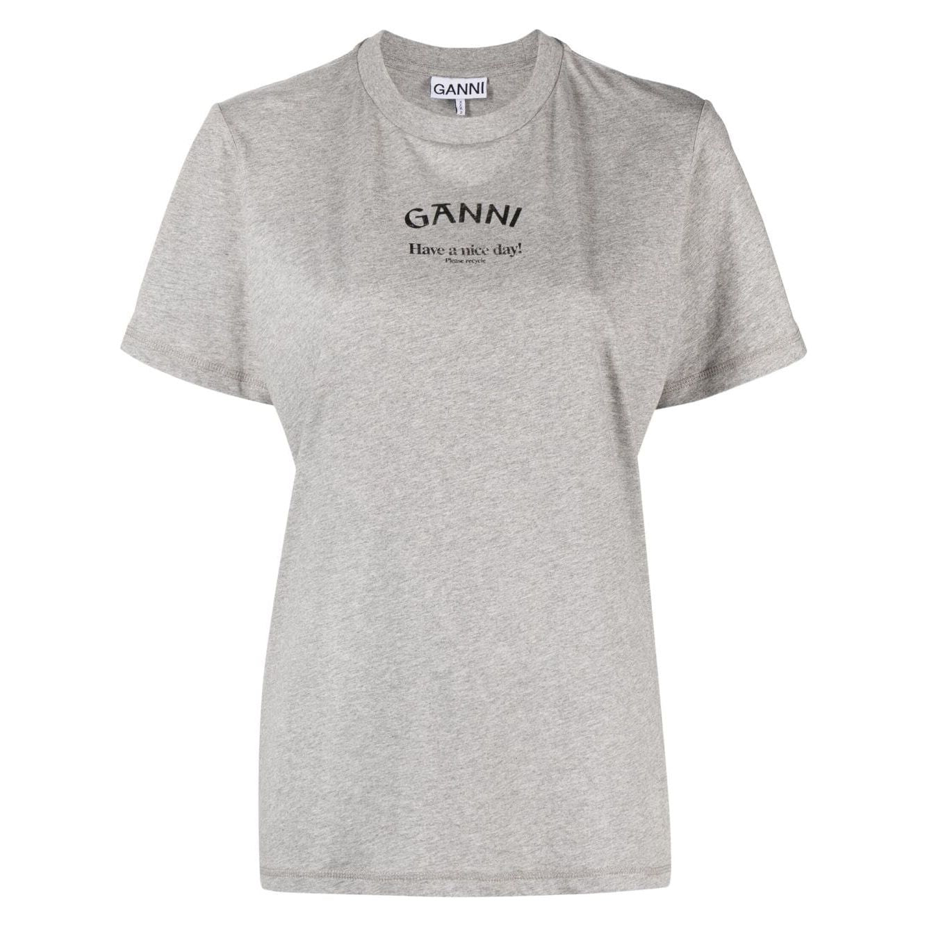 GANNI T-shirts and Polos Grey Topwear Ganni