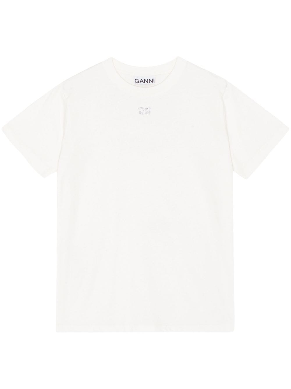 GANNI T-shirts and Polos White Topwear Ganni