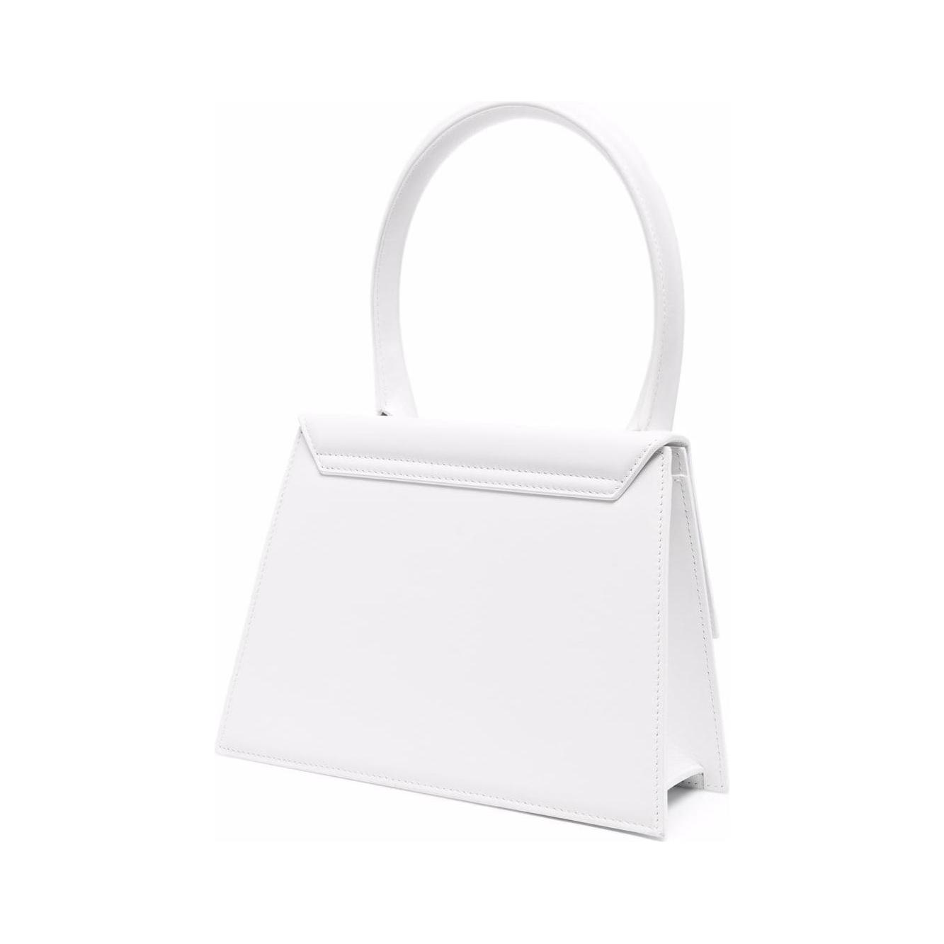 JACQUEMUS White Le Grand Chiquito Leather Tote Bag Handbag JACQUEMUS