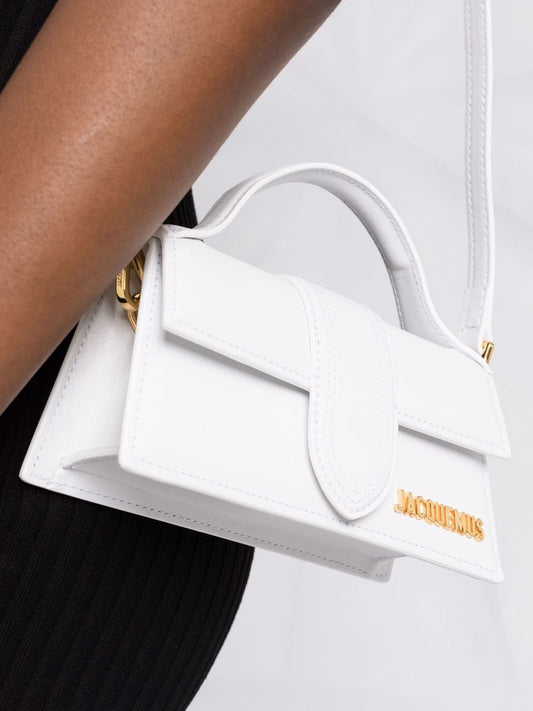 JACQUEMUS Le Bambino Long Shoulder Bag in White Handbag JACQUEMUS Lavender