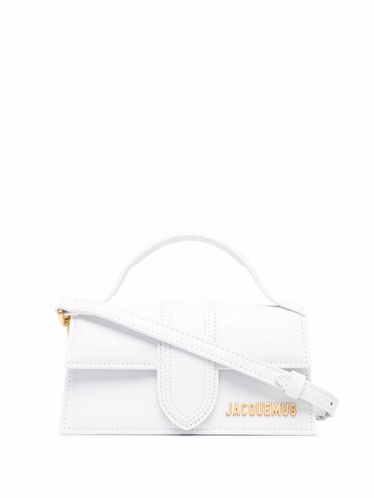 JACQUEMUS Le Bambino Long Shoulder Bag in White Handbag JACQUEMUS White Smoke