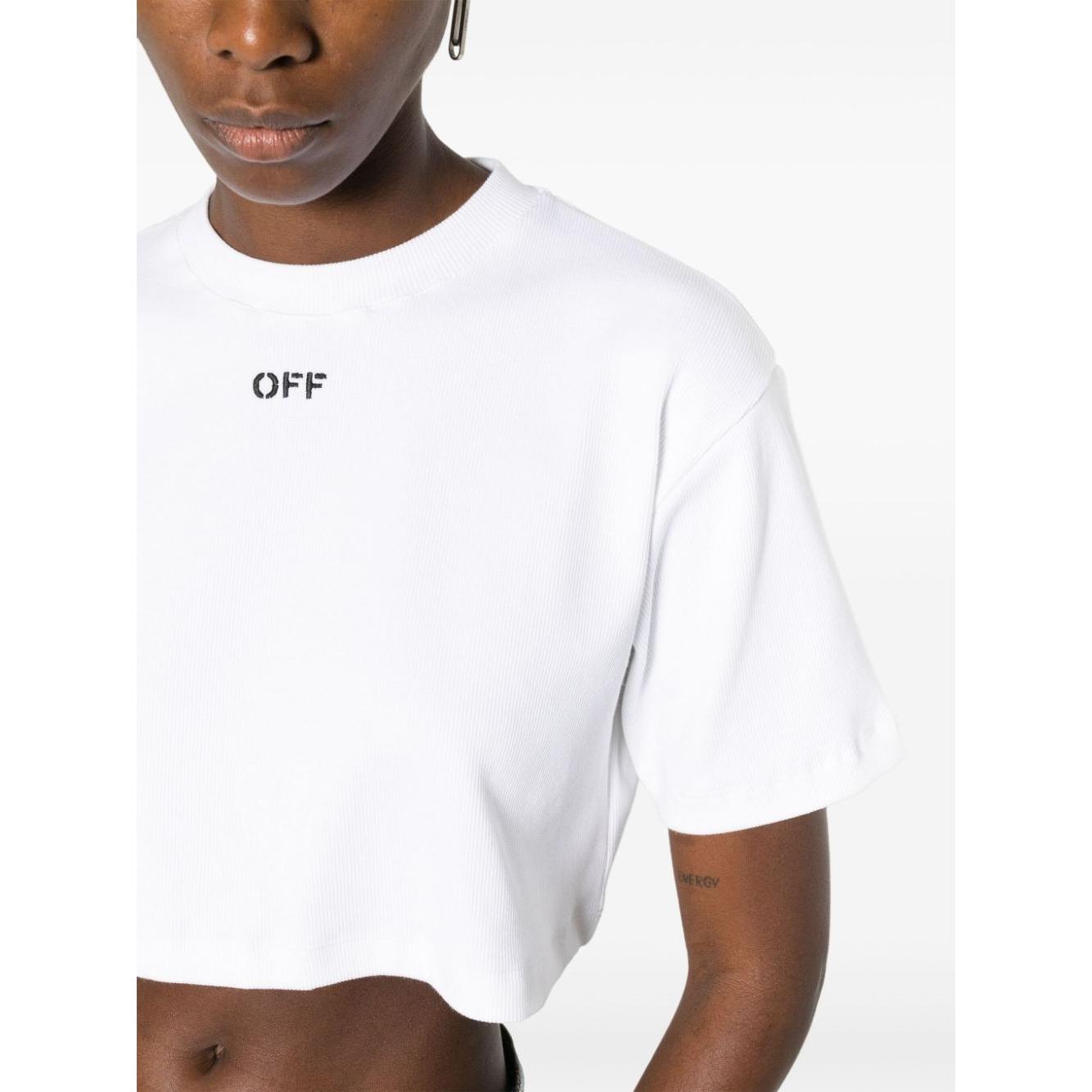 Off White T-shirts and Polos White Topwear Off White