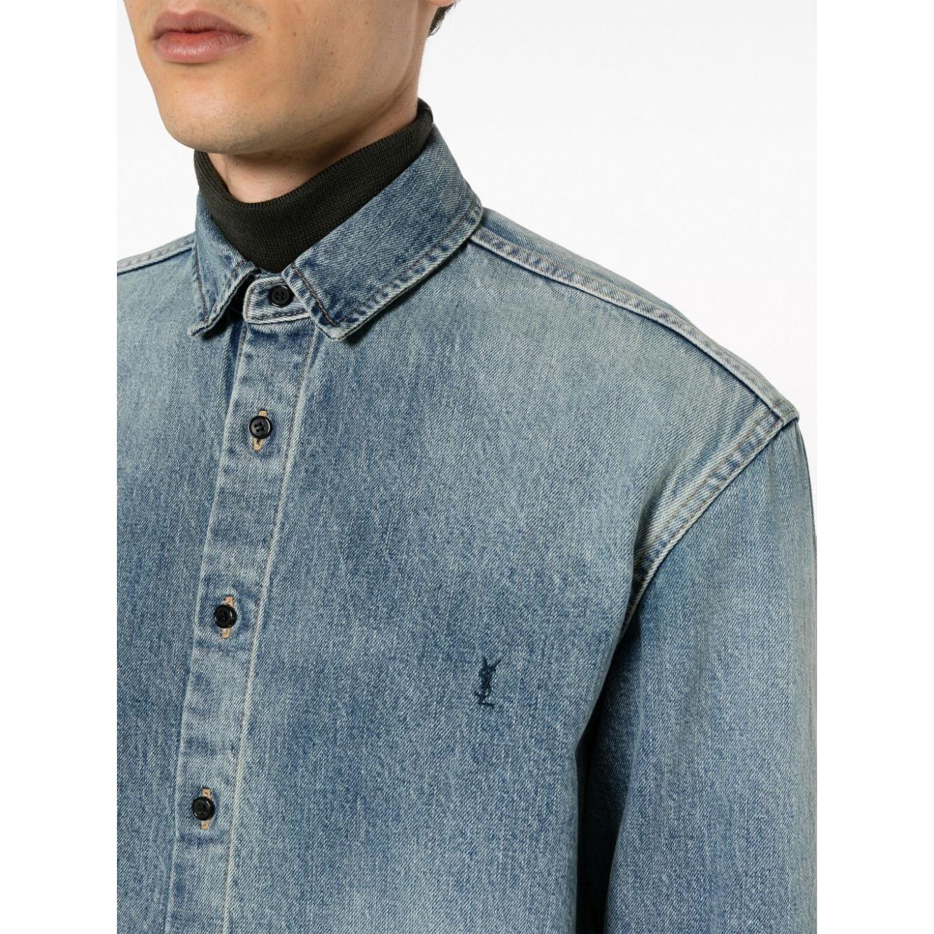 Saint Laurent Saint Laurent  Shirts Clear Blue