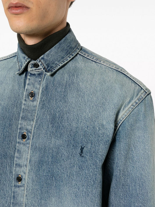 Saint Laurent  Shirts Clear Blue Shirts Saint Laurent Slate Gray