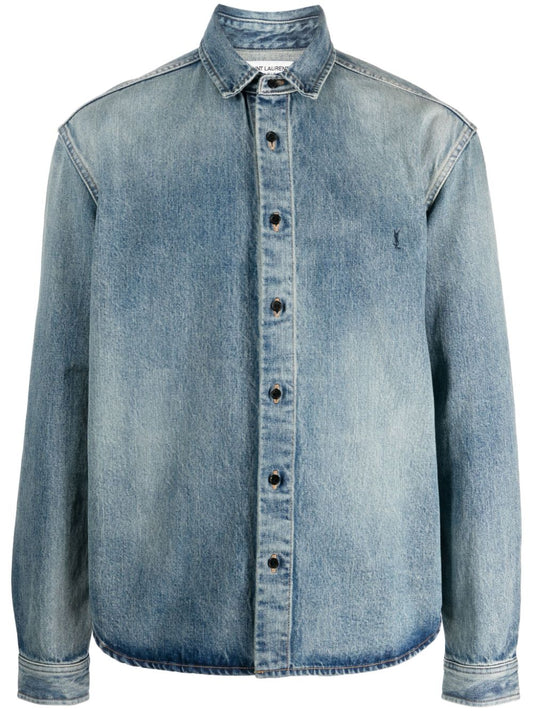 Saint Laurent  Shirts Clear Blue Shirts Saint Laurent Light Slate Gray