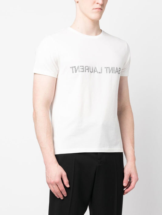 Saint Laurent  T-shirts and Polos White Topwear Saint Laurent