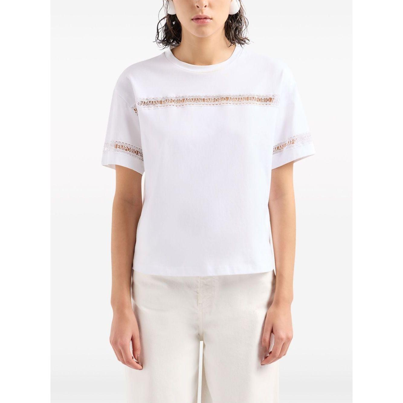 Emporio Armani T-shirts and Polos White Topwear Emporio Armani