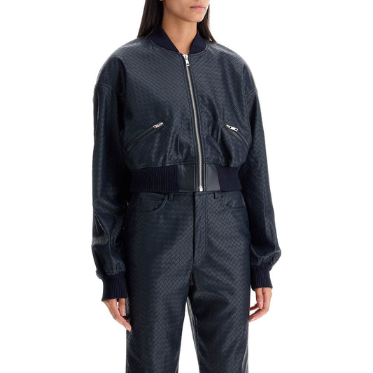 Rotate cropped bomber jacket with braided Jackets Rotate