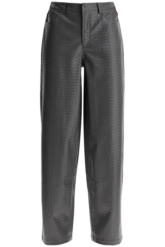 Rotate wide woven patterned trousers with a Trousers Rotate Dark Slate Gray