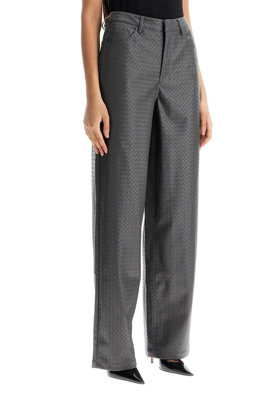 Rotate wide woven patterned trousers with a Trousers Rotate Dark Slate Gray