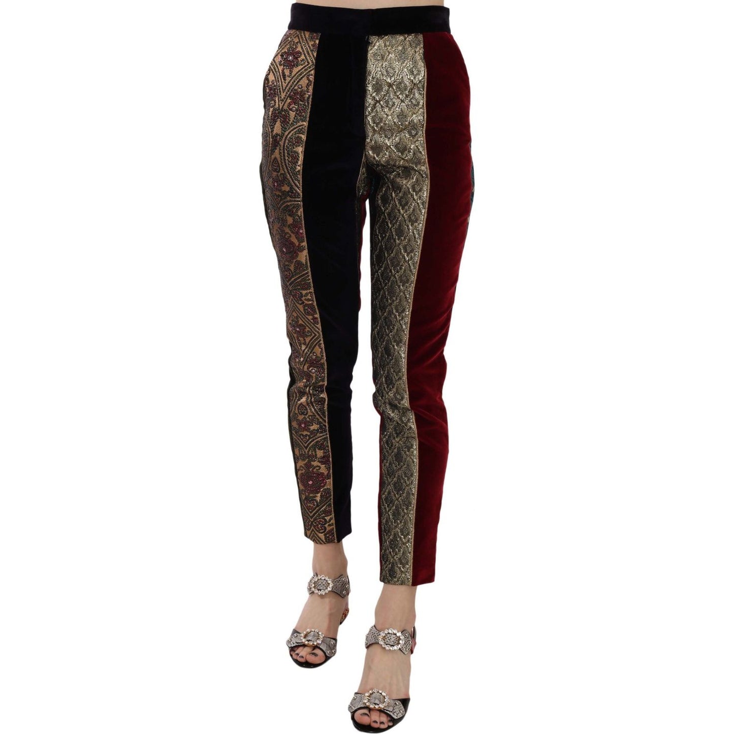 Dolce & Gabbana Elegant Multicolor Jacquard Cropped Pants Dolce & Gabbana