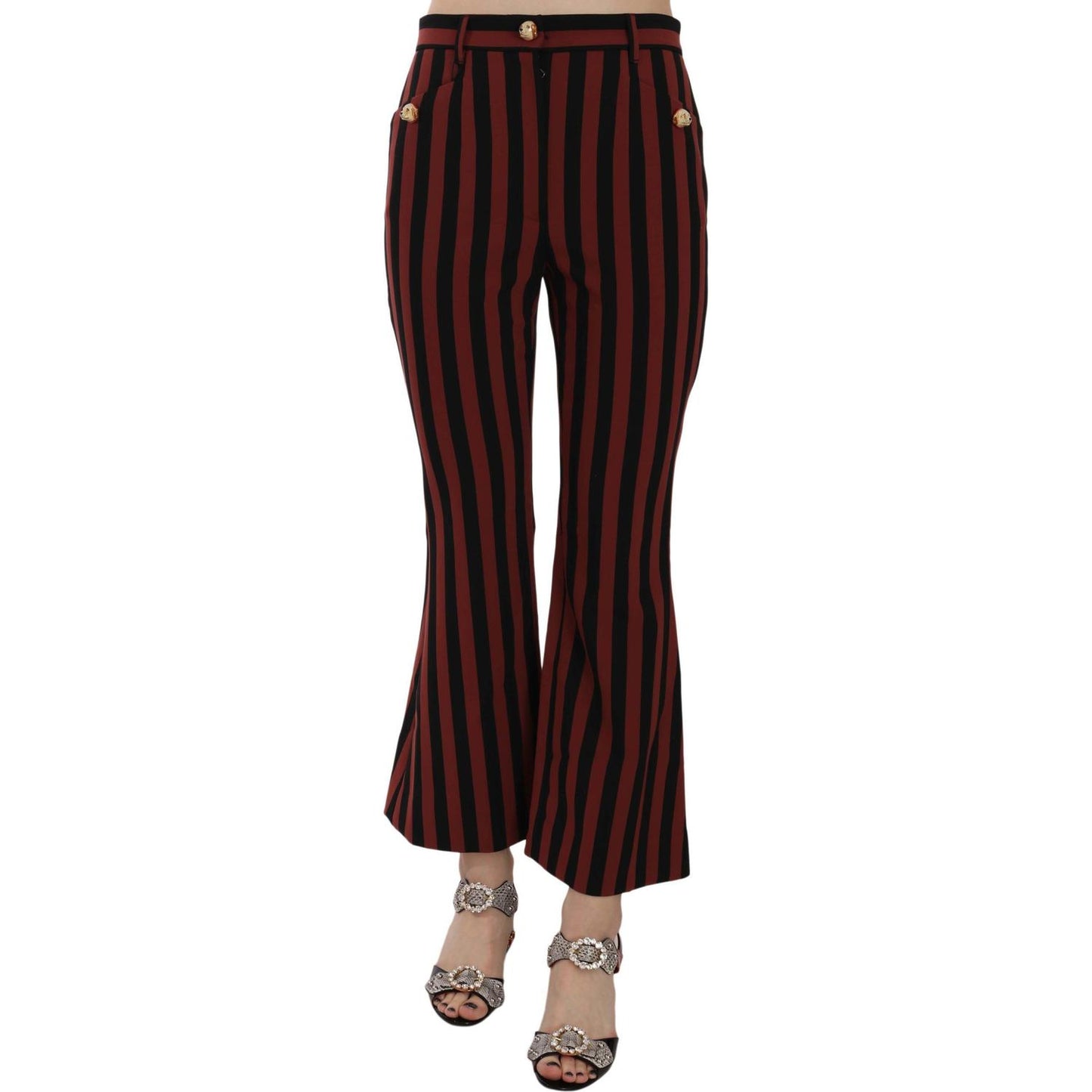 Dolce & Gabbana Elegant Cropped Flared Trousers Dolce & Gabbana