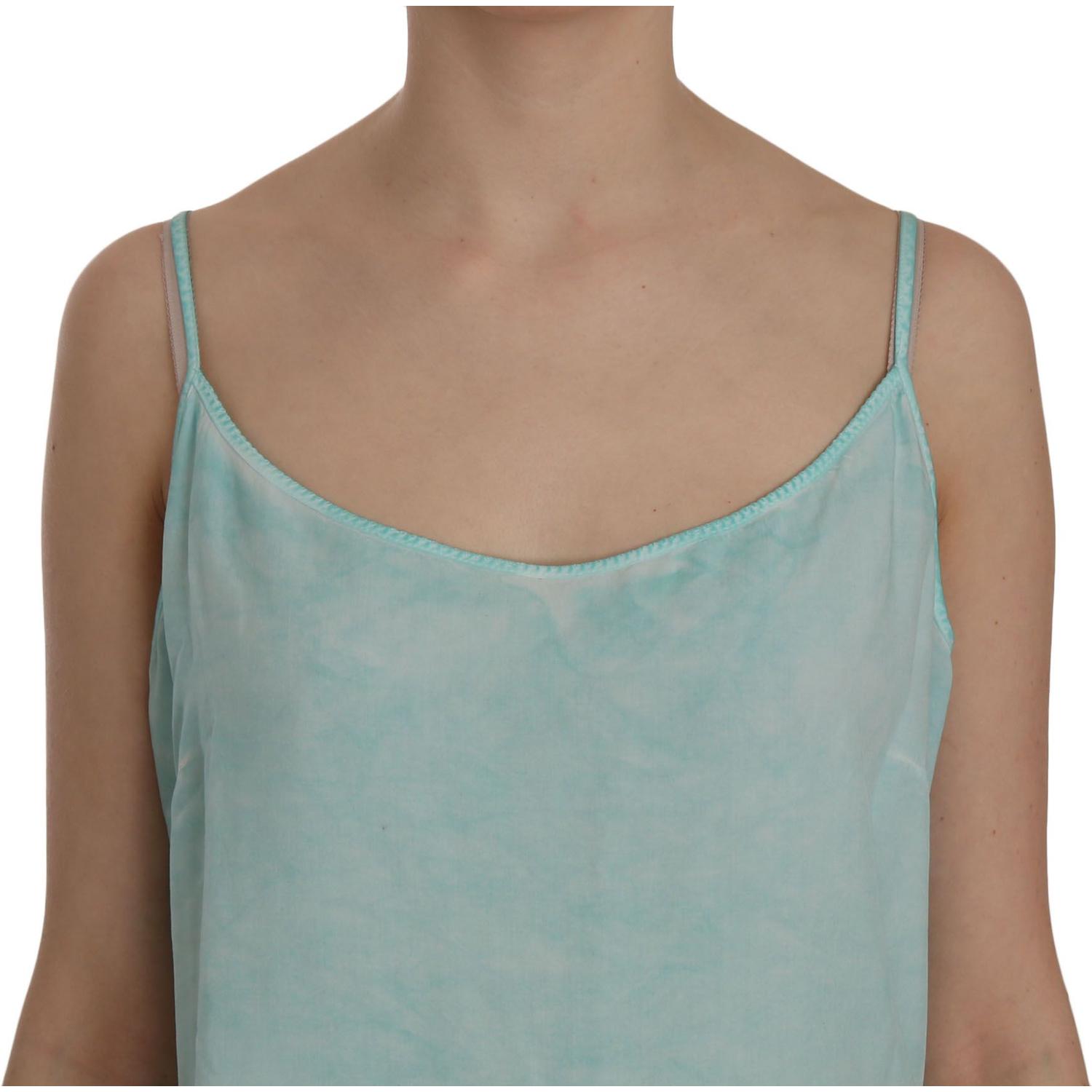 Ermanno Scervino Elegant Spaghetti Strap Sleeveless Blue Top