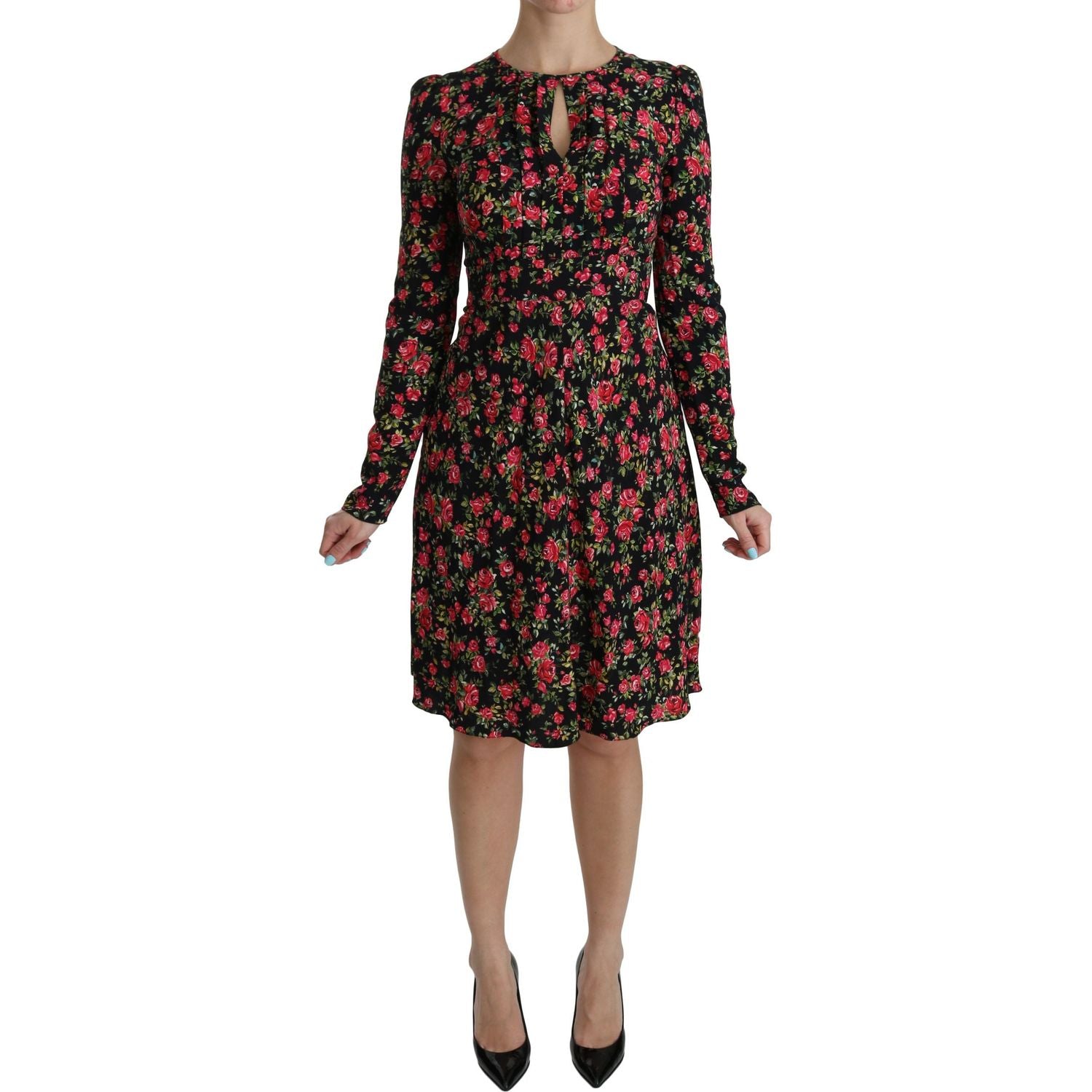 Dolce & Gabbana Floral A-Line Viscose Knee Length Dress