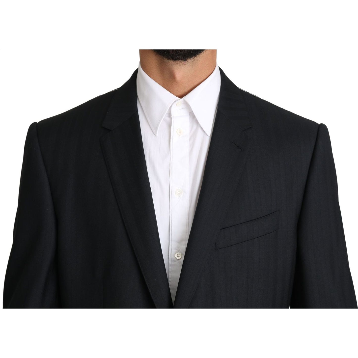 Dolce & Gabbana Elegant Blue Patterned Martini Formal Blazer Dolce & Gabbana