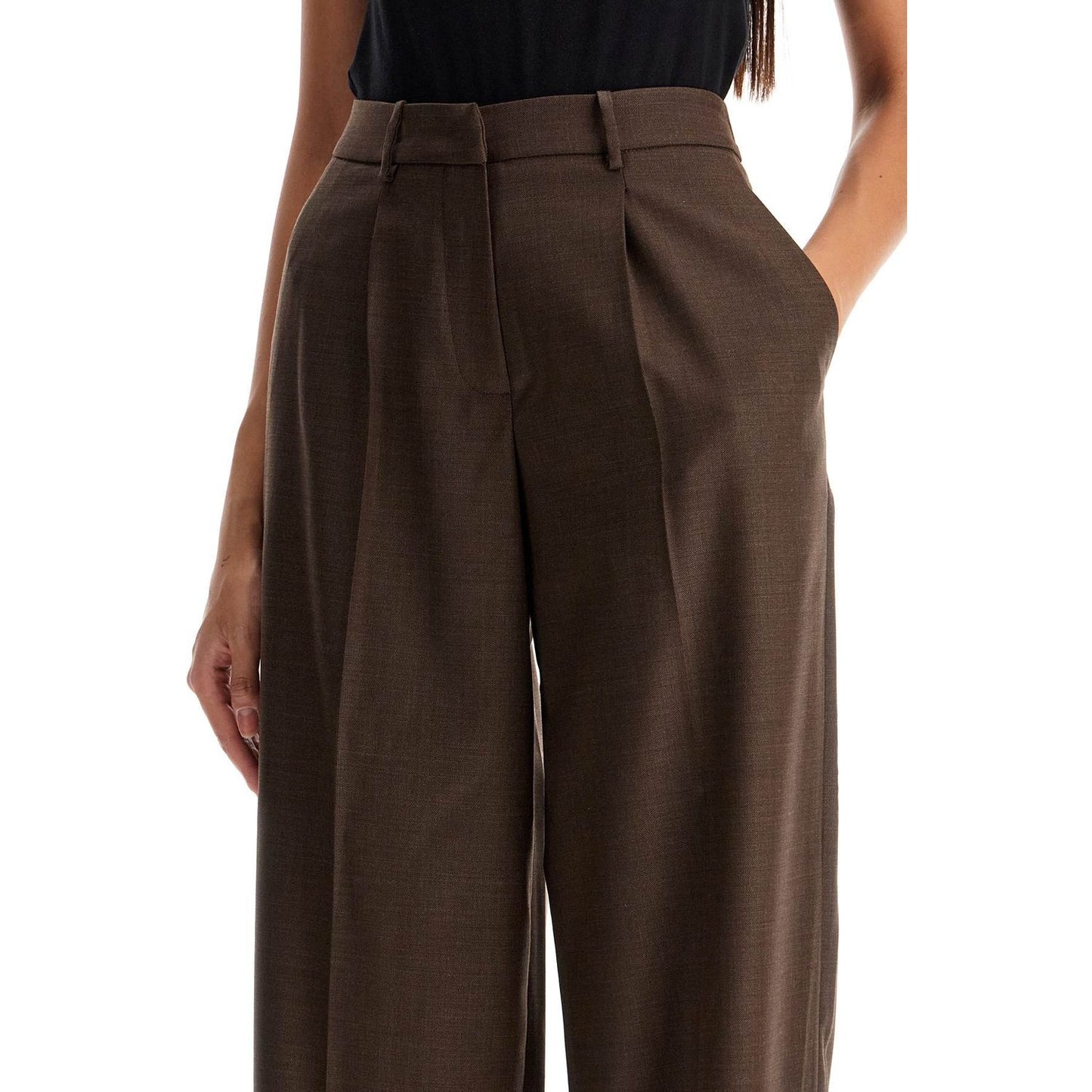 Magda Butrym wide stretch wool trousers for comfortable fit Trousers Magda Butrym