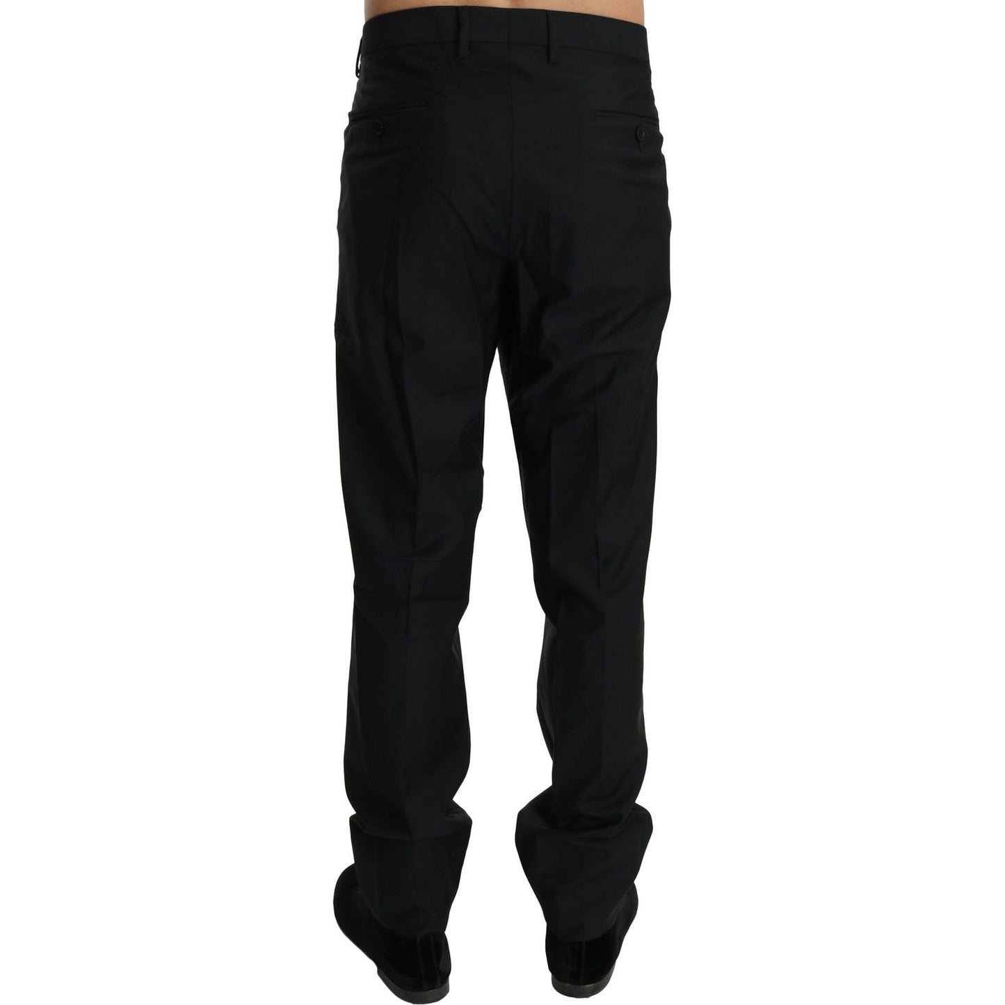 Dolce & Gabbana Elegant Black Virgin Wool Dress Pants Jeans & Pants Dolce & Gabbana