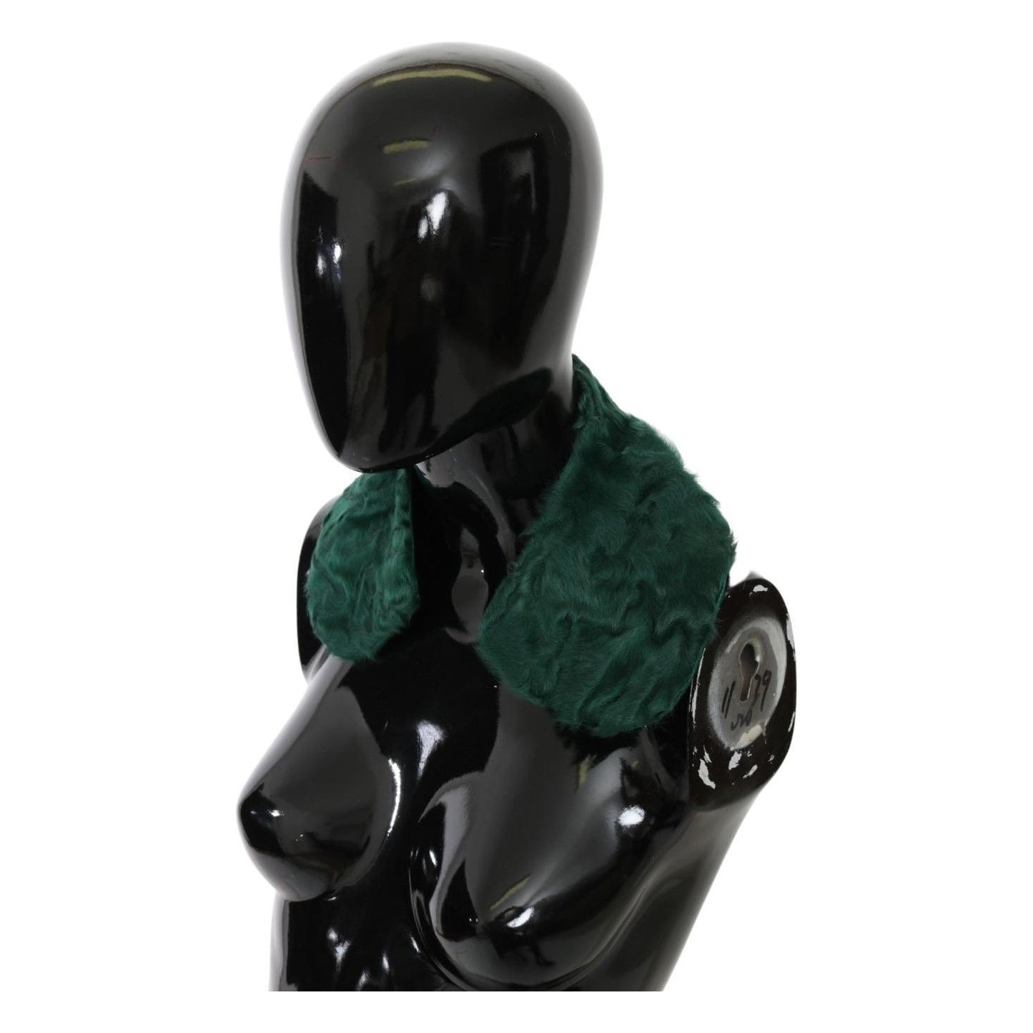 Dolce & Gabbana Elegant Lambskin Fur Scarf in Lush Green Dolce & Gabbana