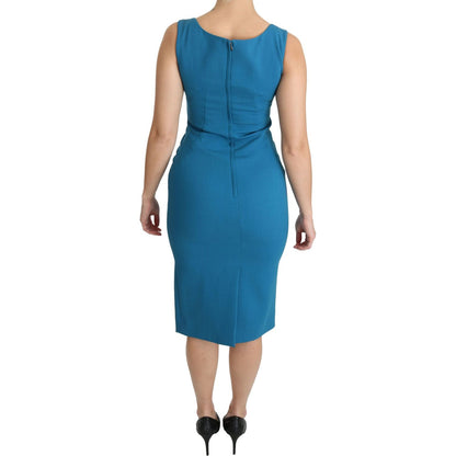 Dolce & Gabbana Elegant Sheath Knee-Length Wool Dress Dolce & Gabbana