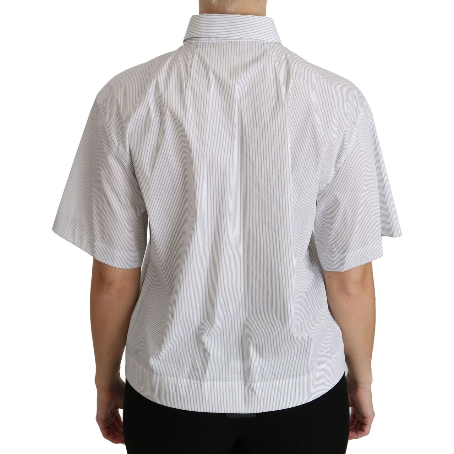 Dolce & Gabbana Elegant White Cotton Polo Top Dolce & Gabbana