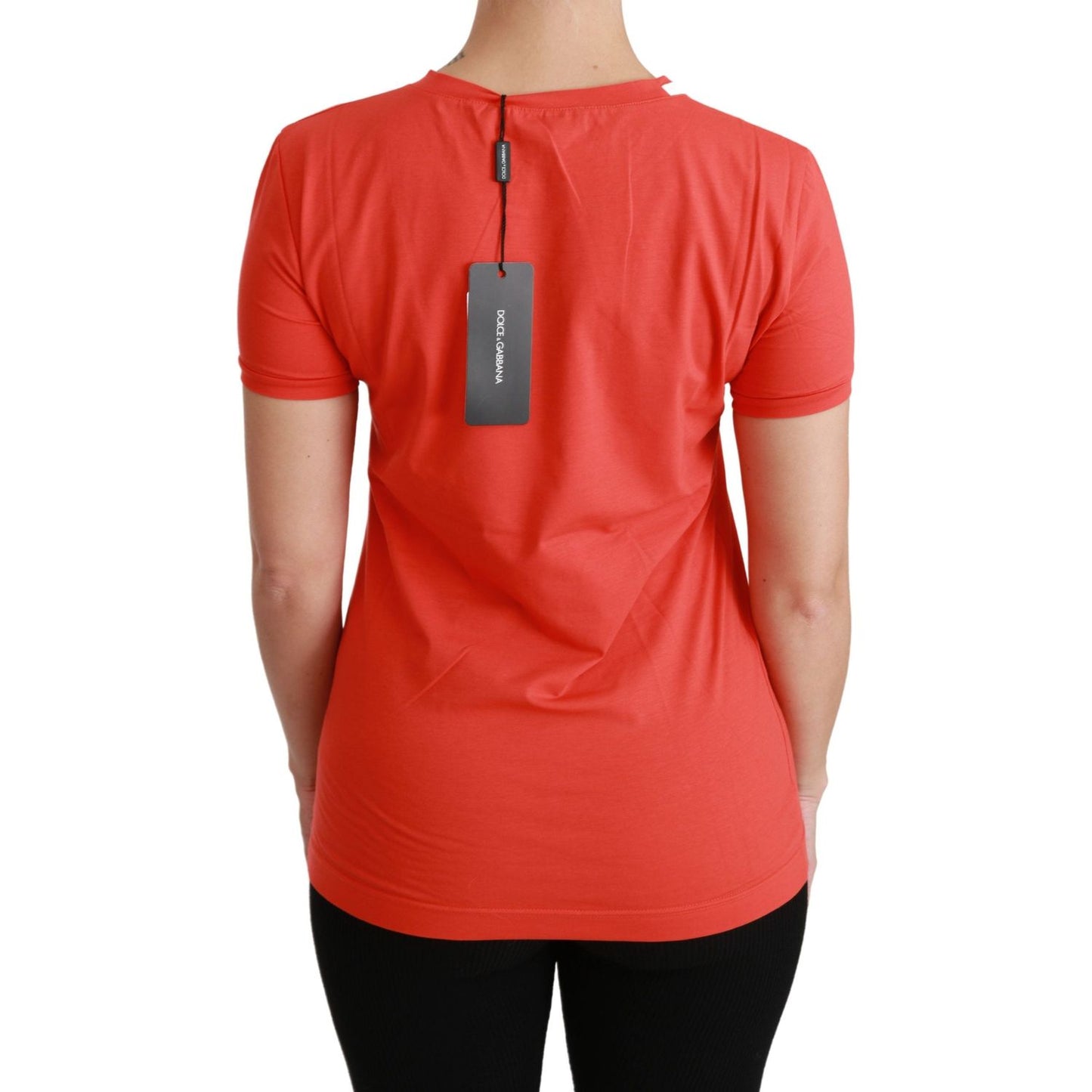 Dolce & Gabbana Elegant Red Crewneck Short Sleeve Tee Dolce & Gabbana