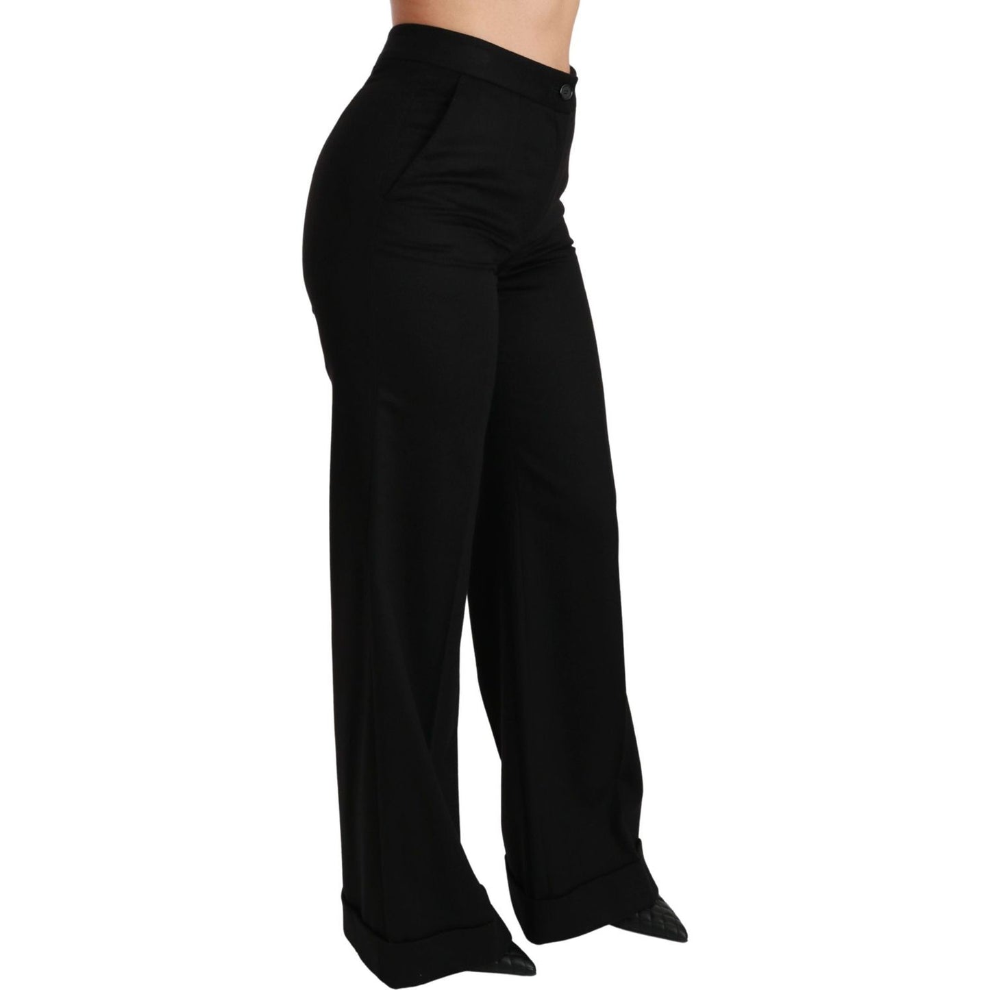 Dolce & Gabbana Elegant High Waist Flared Cashmere Pants Jeans & Pants Dolce & Gabbana