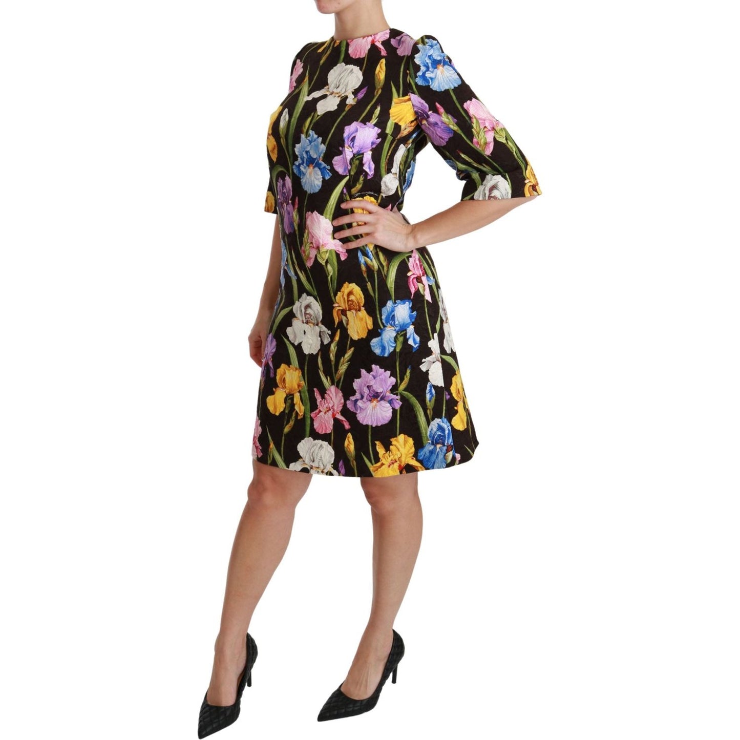 Dolce & Gabbana Floral Brocade Shift Mini Dress Dresses Dolce & Gabbana