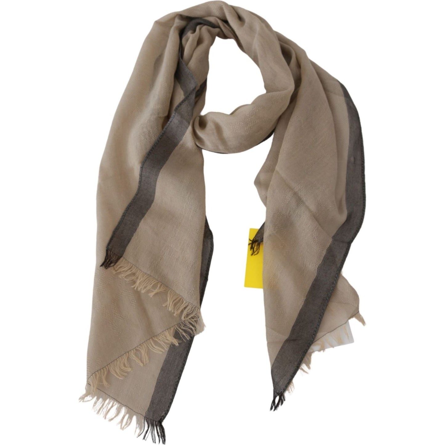 Costume National Elegant Beige Cotton Scarf for Women Wrap Shawl Scarves Costume National