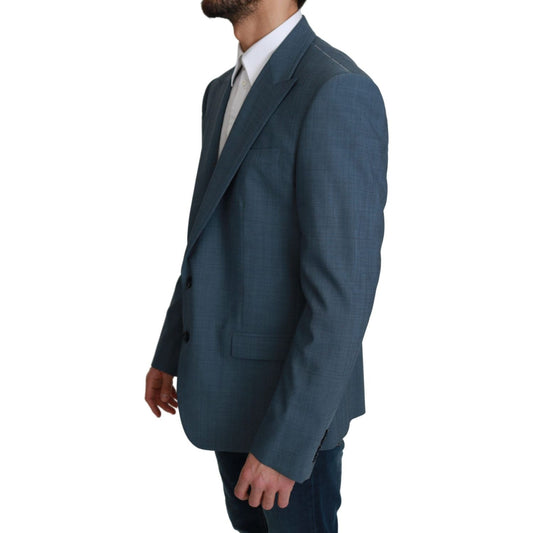 Dolce & Gabbana Elegant Light Blue Slim Fit Blazer Dolce & Gabbana