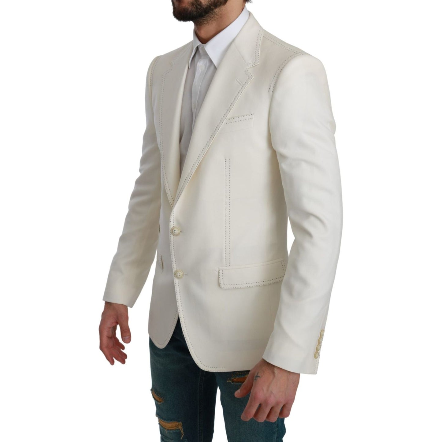 Dolce & Gabbana Elegant Slim Fit Virgin Wool Blazer Blazer Jacket Dolce & Gabbana