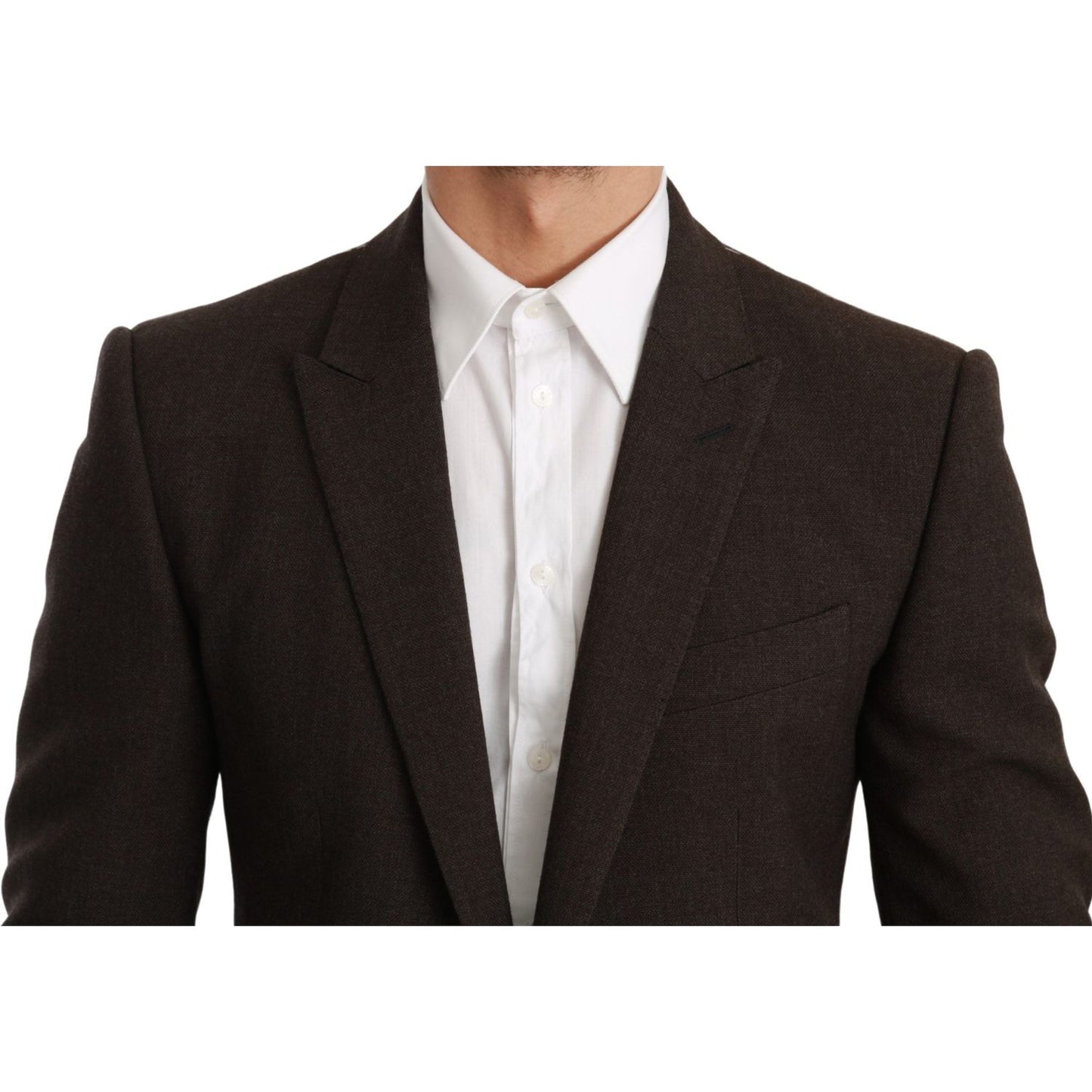 Dolce & Gabbana Elegant Brown Virgin Wool Martini Blazer Dolce & Gabbana