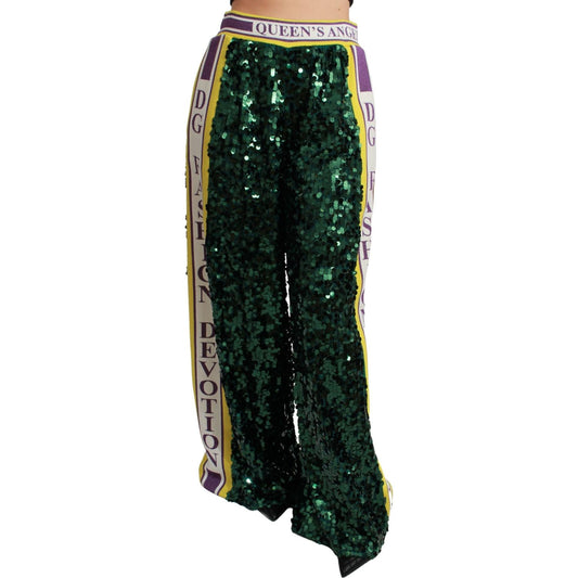 Dolce & Gabbana Exclusive Multicolor Sequined Pants Dolce & Gabbana