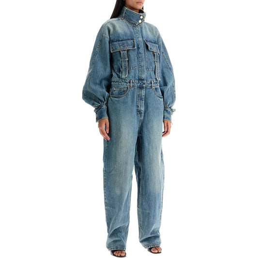 Zimmermann denim illustration overall jumpsuit