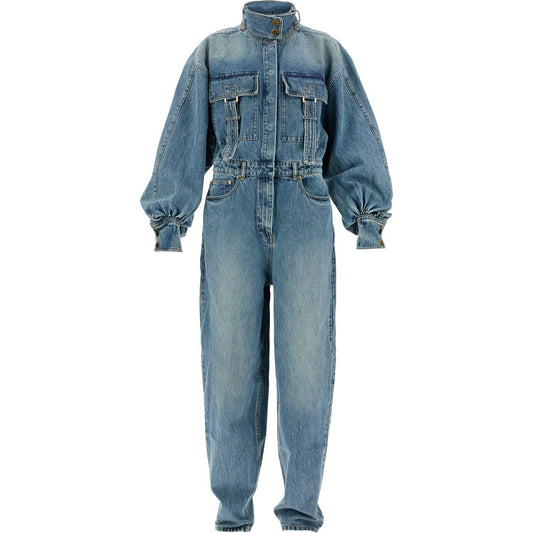 Zimmermann denim illustration overall jumpsuit