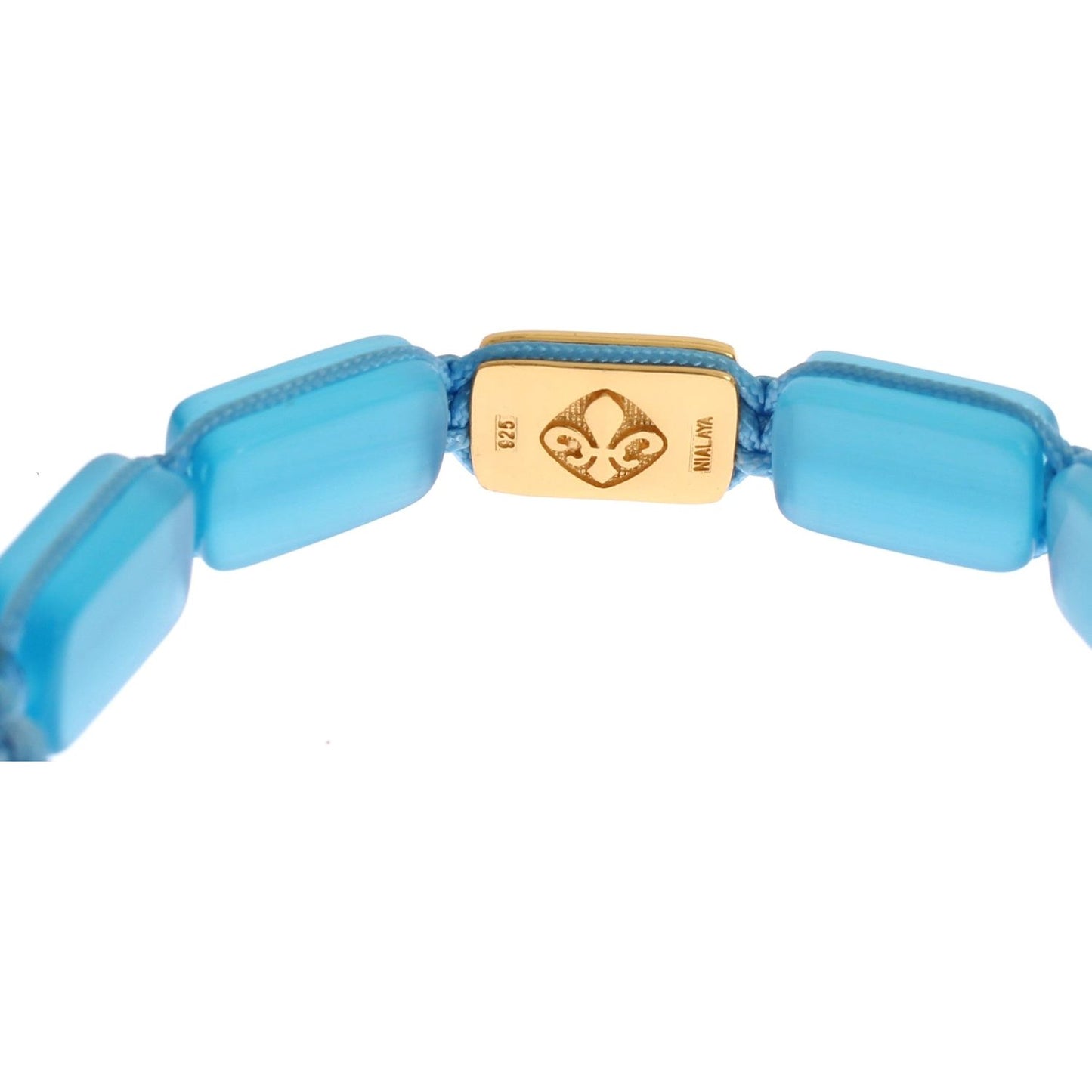 Nialaya Elegant Blue Opal & Diamond-Studded Bracelet Nialaya