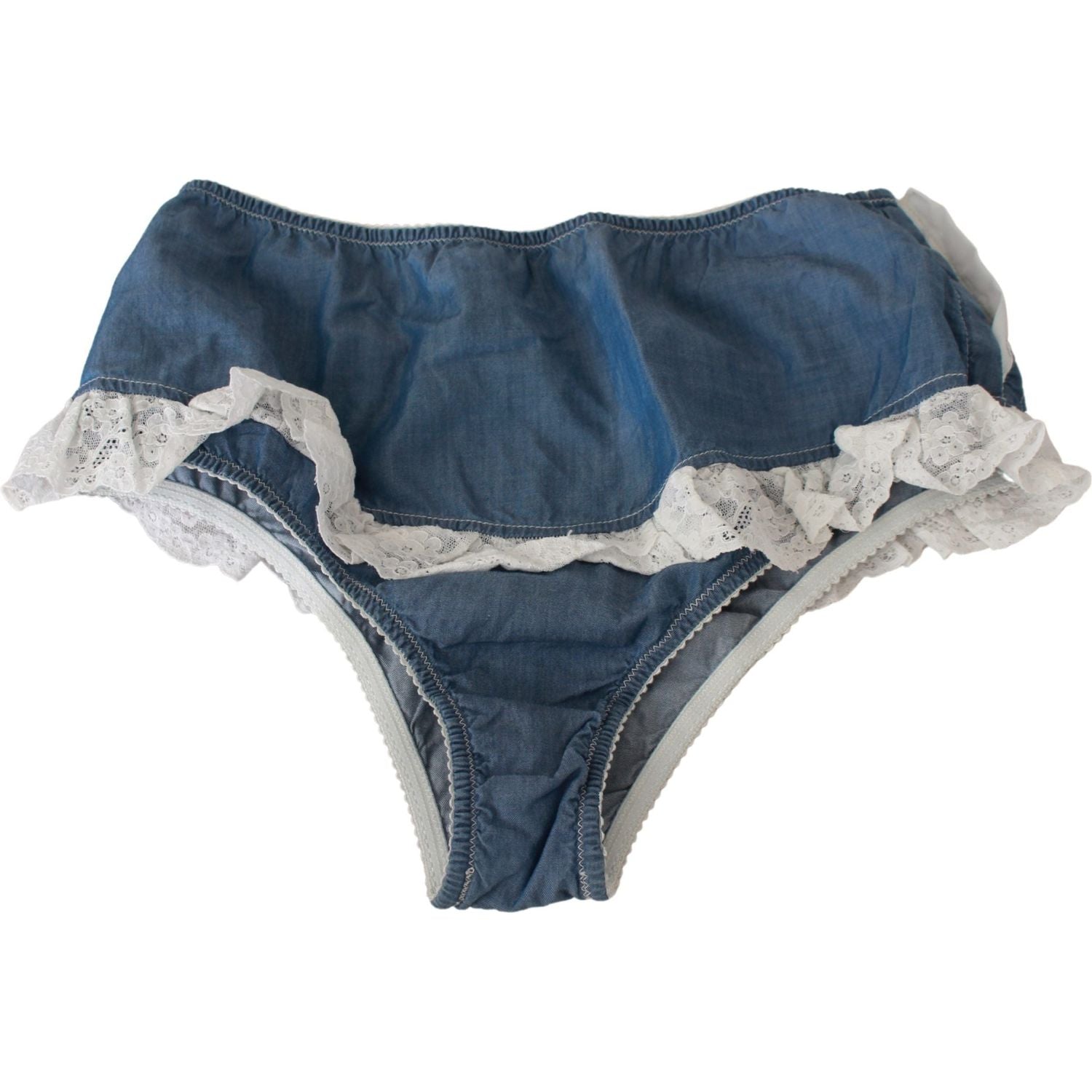 Ermanno Scervino Chic Denim Blue Cotton Bottoms