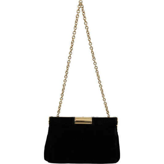 Dolce & Gabbana Velvet Evening Party Crossbody with Crystal Studs