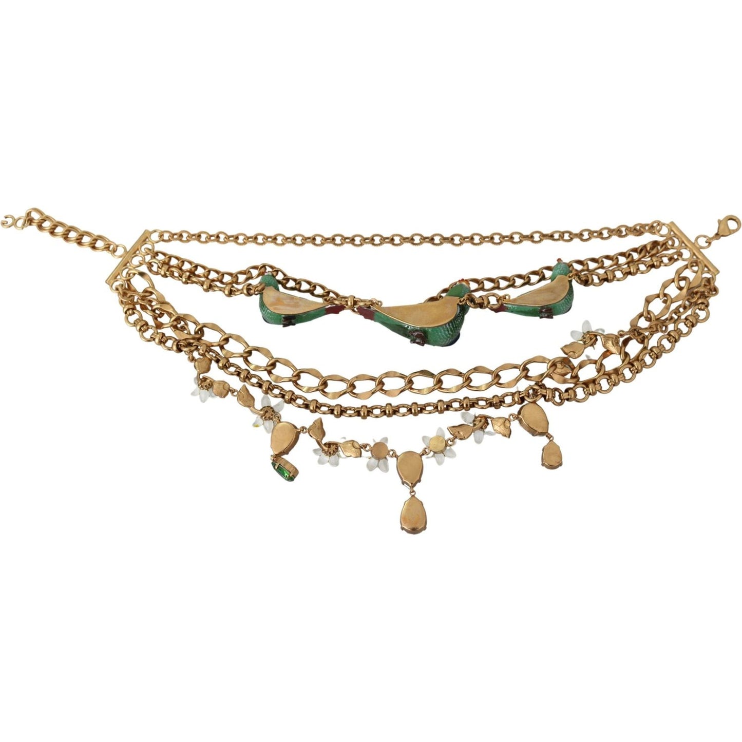 Dolce & Gabbana Exquisite Crystal and Brass Necklace Necklace Dolce & Gabbana