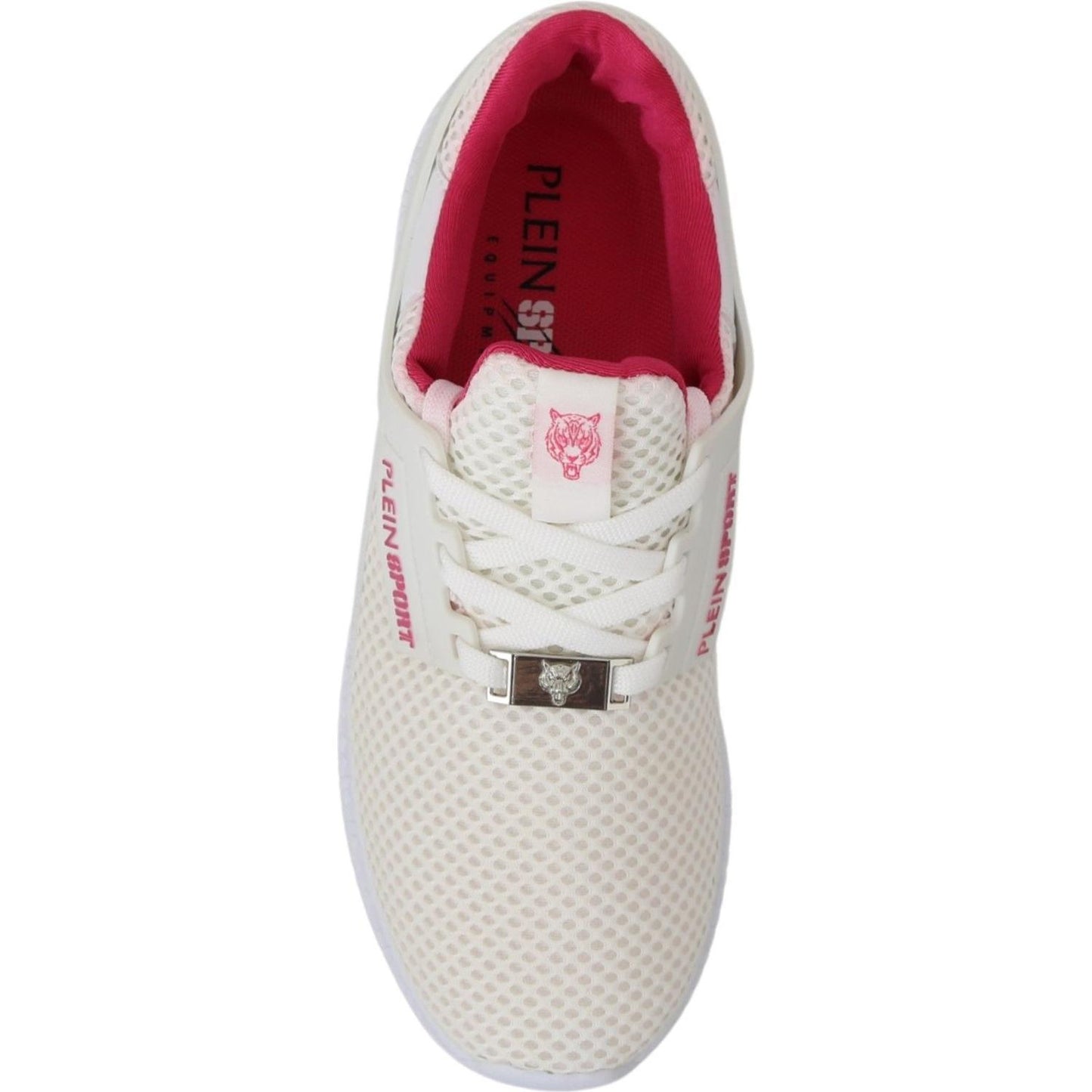 Philipp Plein Chic White Becky Sneakers with Pink Accents WOMAN SNEAKERS Philipp Plein