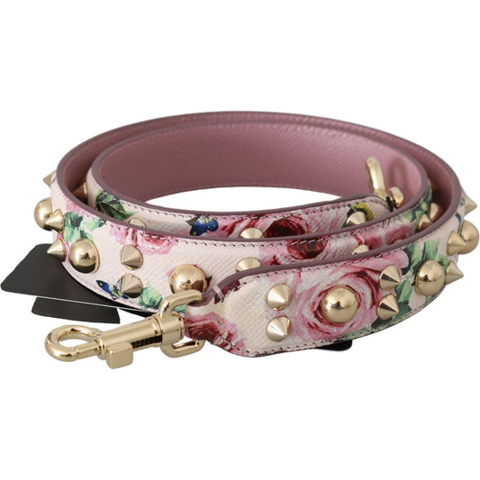 Dolce & Gabbana Chic Floral Pink Leather Shoulder Strap Dolce & Gabbana