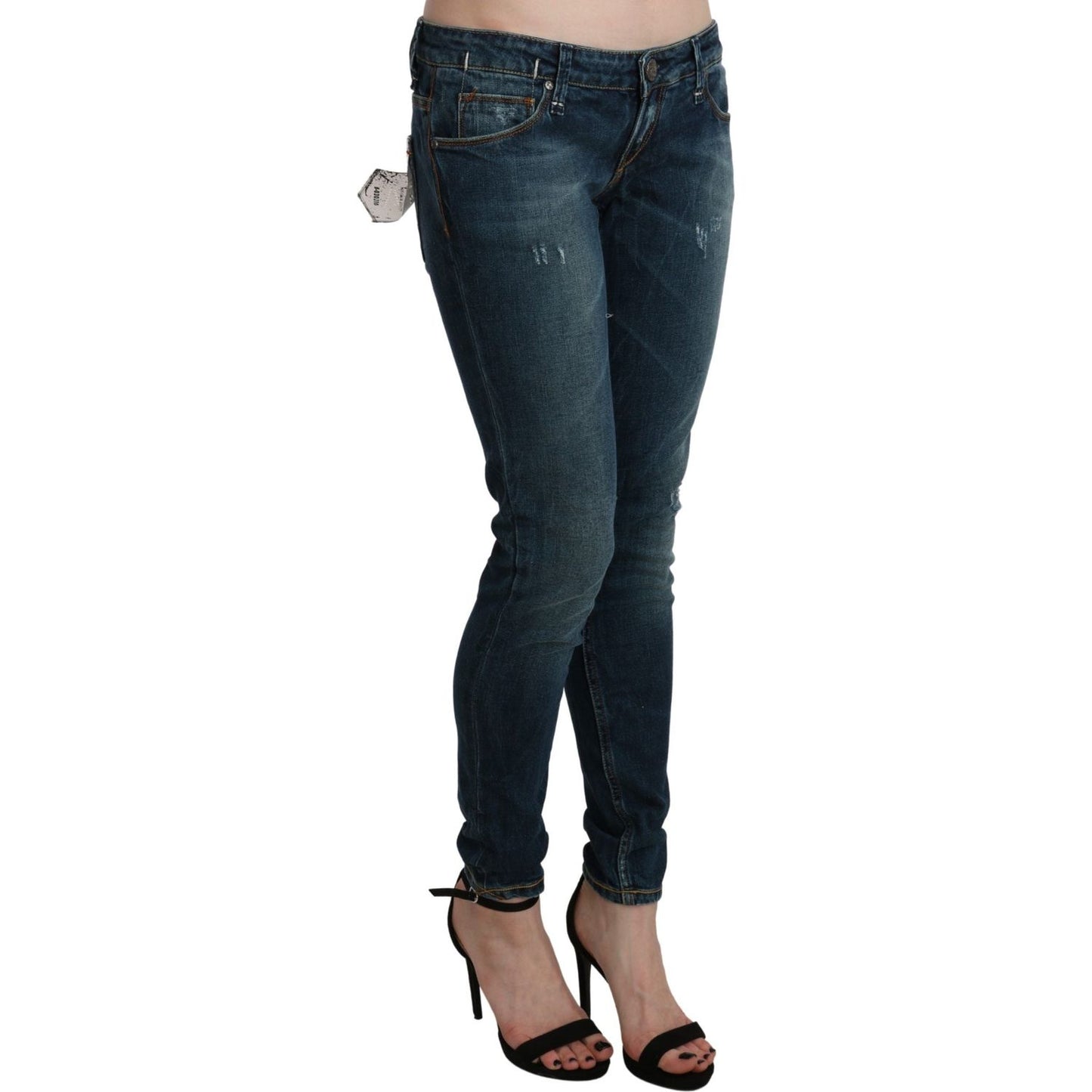 Acht Sleek Low Waist Skinny Denim - Blue Washed Acht