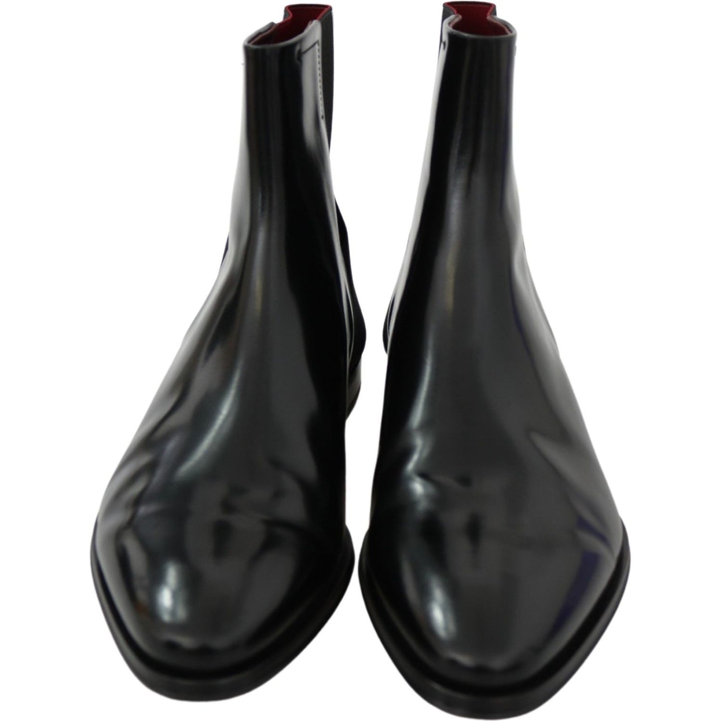 Dolce & Gabbana Elegant Black Leather Chelsea Boots Dolce & Gabbana