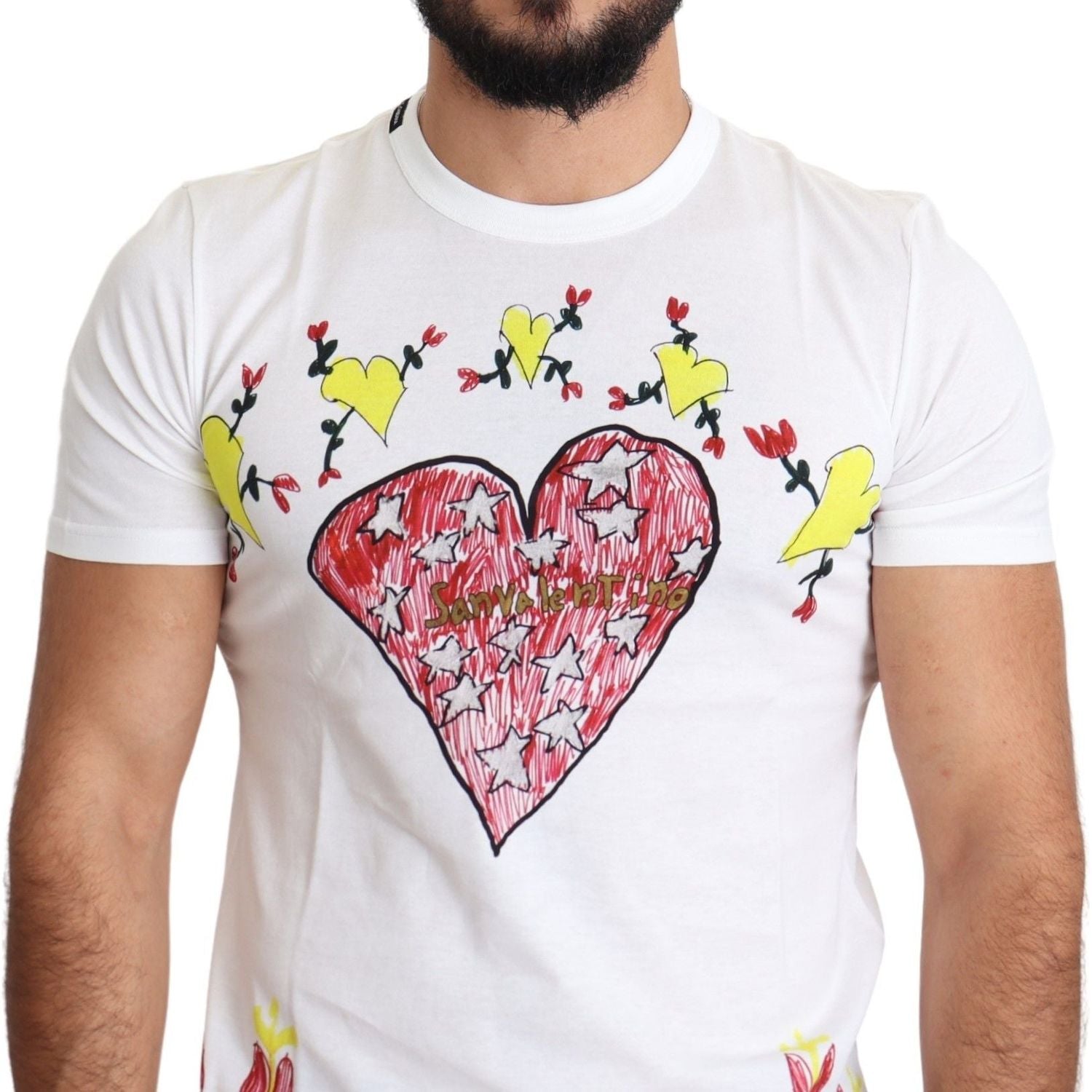 Dolce & Gabbana Chic Saint Valentine Print Crew Neck T-Shirt