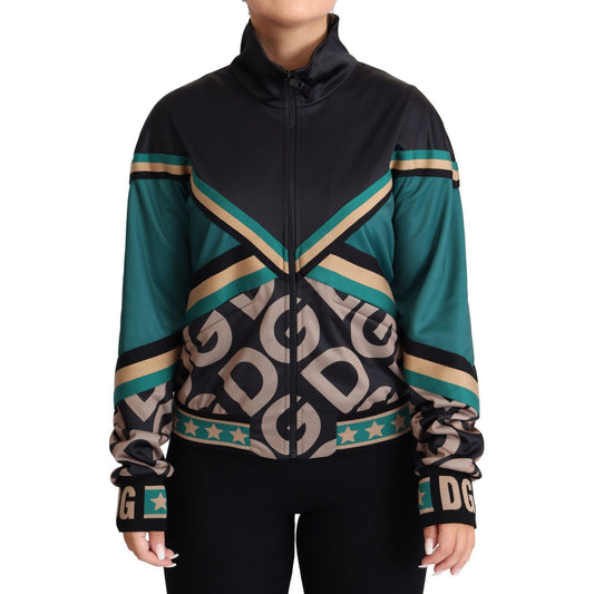 Dolce & Gabbana Chic Multicolor Track Jacket with Logo Mania Dolce & Gabbana