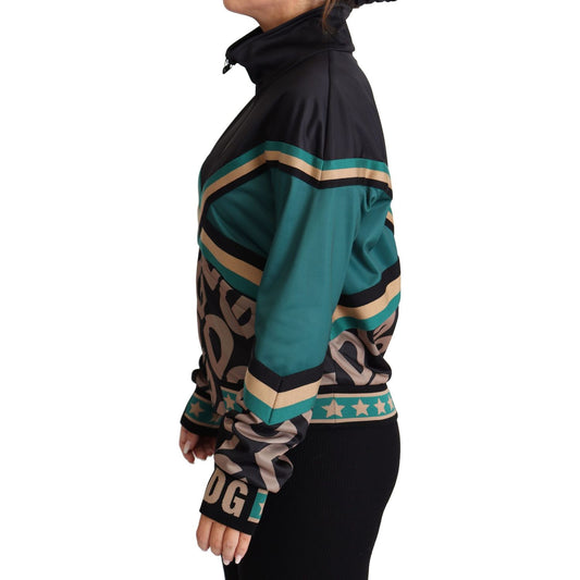 Dolce & Gabbana Chic Multicolor Track Jacket with Logo Mania Dolce & Gabbana