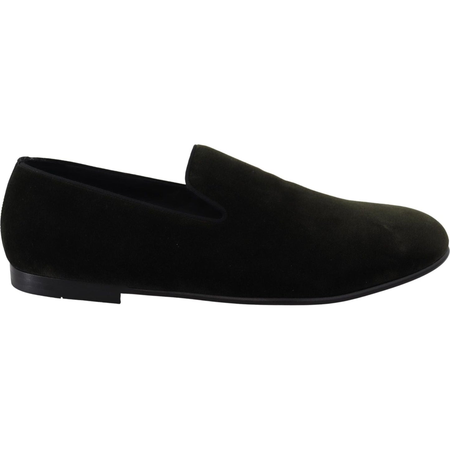 Dolce & Gabbana Elegant Green Velvet Loafers Dolce & Gabbana