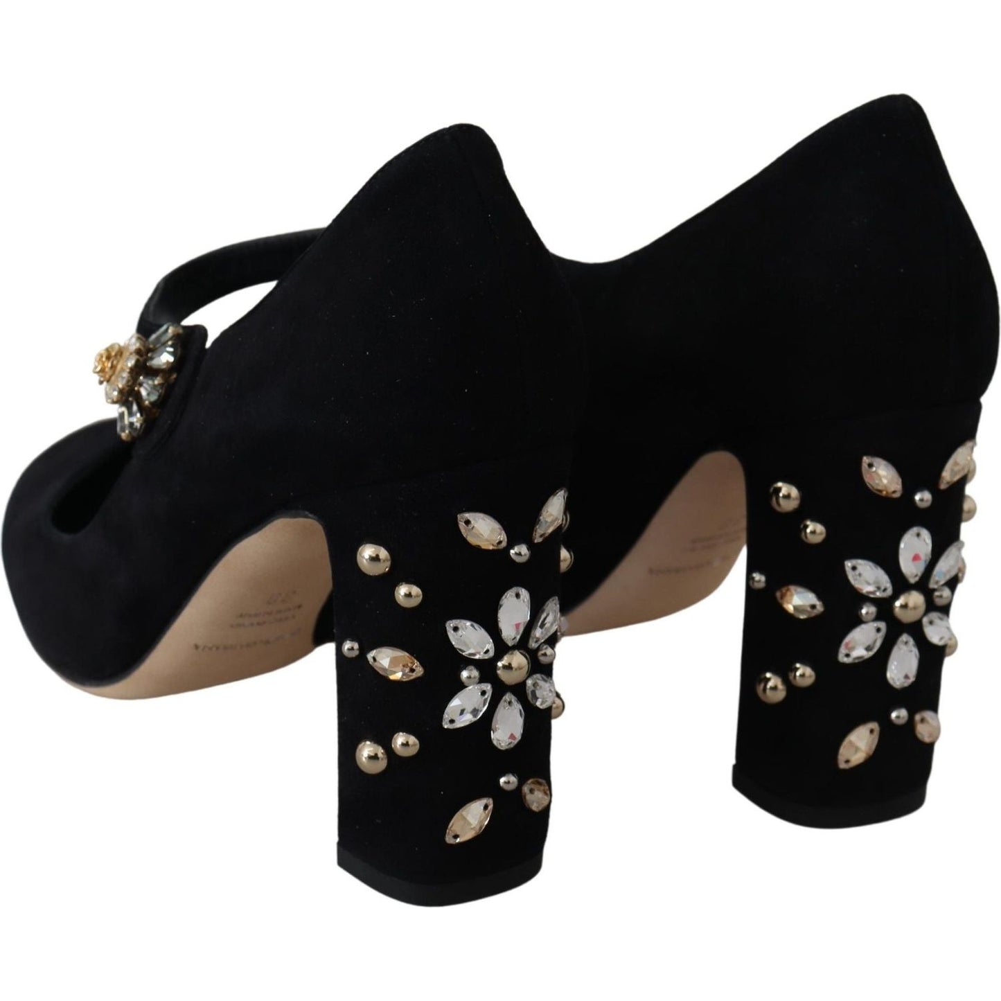 Dolce & Gabbana Elegant Black Suede Mary Janes Pumps Dolce & Gabbana